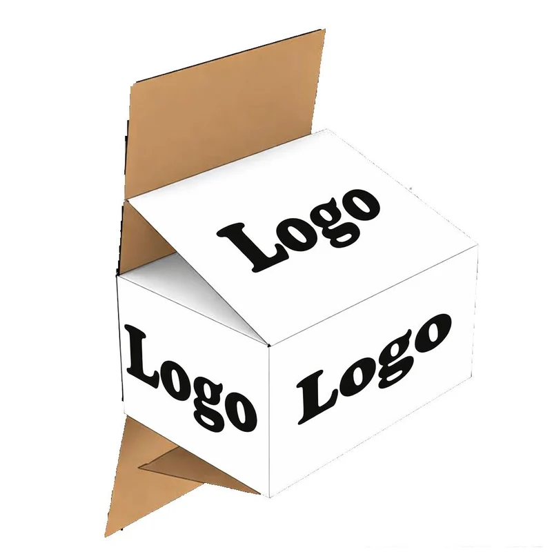 Kartonnen doos 300x300x400-3mm B-golf-Wit-overslaande-klep (op maat)